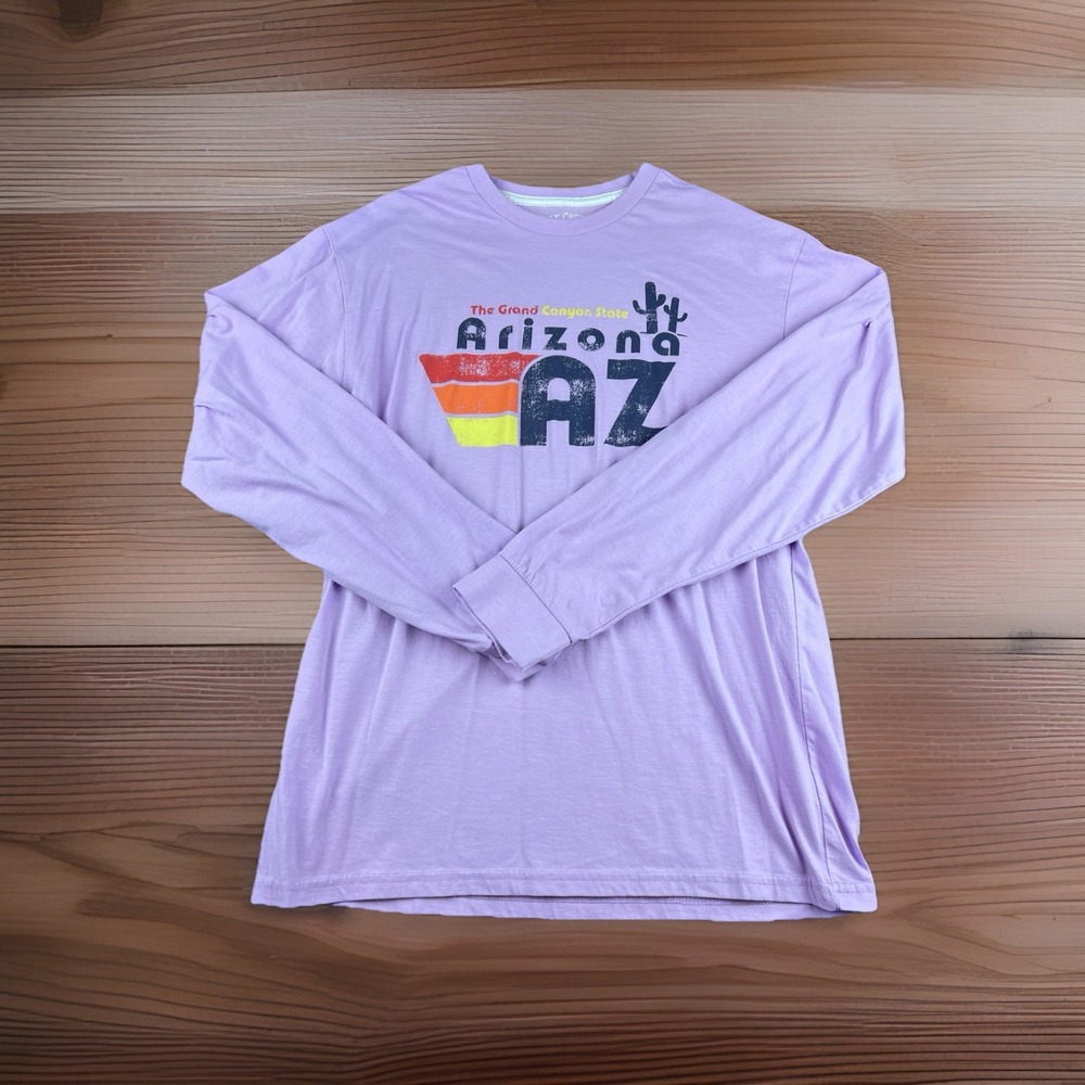 Salt Creek Arizona AZ Grand Canyon State Long Sleeve Graphic Tee Purple M